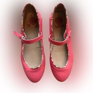 Blublonc Chita Coral Mary Jane Shoes with Floral Piping (EU 35 / US 4.5–5)